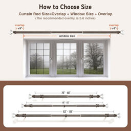 Aspire Homeware Sapphire Metal Curtain Pole With Crystal Finials Extendable Rod 160-300 Cm (Black Nickel) - thumbnail 5