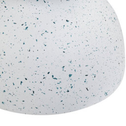 Beliani Terrazzo-Effect Side Table 40Cm Round Top Fibreglass-Reinforced Mgo, Weather-Resistant, White - thumbnail 5