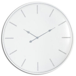 Wyld Haus Large Minimalist White Round Wall Clock 800mm Metal Frame - thumbnail 2
