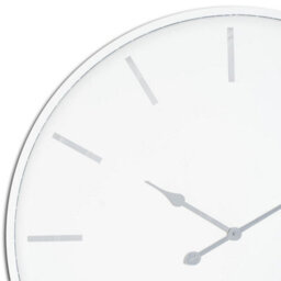 Wyld Haus Large Minimalist White Round Wall Clock 800mm Metal Frame - thumbnail 3