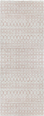 Livabliss Aliyah Shaggy-Global Pink Ivory Plush Soft Pile Living Bedroom Rug 80 X 220 Cm Easy Care, Non Shedding - image 1