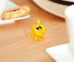 Novecrafto Handcrafted Mini Yellow Glass Elephant Figurine Elegant Home Decor - thumbnail 6