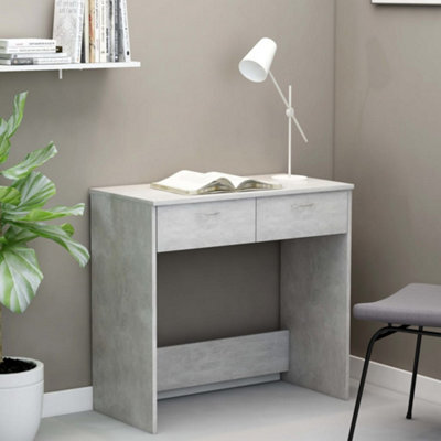Berkfield Desk Concrete Grey 80X40X75 Cm Engineered Wood - image 1
