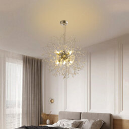 Living And Home Modern 8 Lights Chrome Sputnik Dandelion Crystal Hanging Ceiling Pendant Lights 45Cm - thumbnail 2