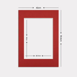 Ak Frames A2 Crimson Picture Mounts To Fit A3 Aperture Size - Mount Board Only (No Frame Included) - thumbnail 3