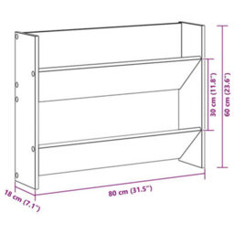 Vidaxl Wall Shoe Cabinet White 80X18X60 Cm Engineered Wood - thumbnail 3