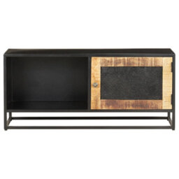 Berkfield Tv Cabinet 90X30X40 Cm Rough Mango Wood - thumbnail 2