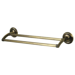 Bisk Bath Rack Double Towel Bar Hanger Retro Bathroom Antique Brass Wall Mounted - thumbnail 3