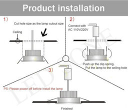 Led Recessed Ceiling Spotlights Pack Of 10 30W Cool White 6000K Slim Dimmable Adjustable Downlights - thumbnail 3