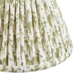 Luminosa Lighting Luminosa Step Fold Brushed Aged Brass Plate Wall Light With Herb Garden Green Fabric Leaf Shade 16Cm B22 - thumbnail 6