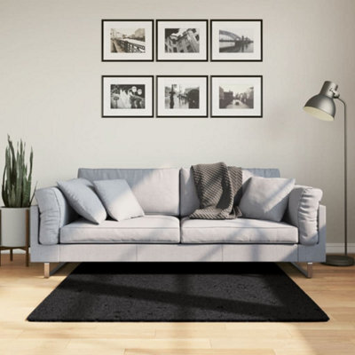 Walplus Rug Oviedo Short Pile Black 120X120 Cm - image 1