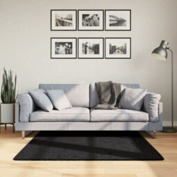 Walplus Rug Oviedo Short Pile Black 120X120 Cm - thumbnail 1