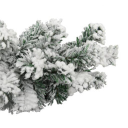 Berkfield Christmas Garland With Flocked Snow Green 5 M Pvc - thumbnail 4