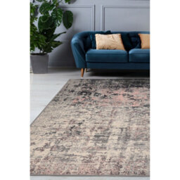 Melrose Abstract Faded Design Grey Pink Blended Colours Indoor Medium Area Rug 120X170Cm - thumbnail 1