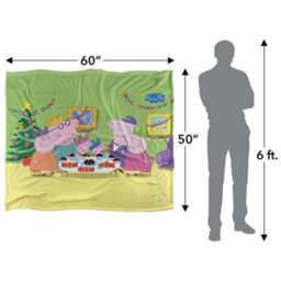 Peppa Pig Pa Pig Pa Pig Blanket, Christmas Dinner Blanket White (One Size) - thumbnail 5