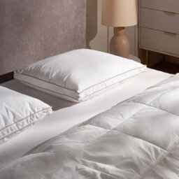 Wyld And Coco Zennest Low Bed Pillow White - Triple-Chamber Down Surround - 50 X 60 Cm - thumbnail 2