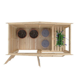 Shire Sun Hut Potting Shed With Opening Windows And Interchangable Panels 8Gx4 - thumbnail 6