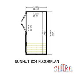 Shire Sun Hut Potting Shed With Opening Windows And Interchangable Panels 8Gx4 - thumbnail 9