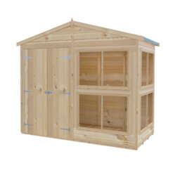 Shire Sun Hut Potting Shed With Opening Windows And Interchangable Panels 8Gx4 - thumbnail 3