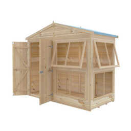 Shire Sun Hut Potting Shed With Opening Windows And Interchangable Panels 8Gx4 - thumbnail 4