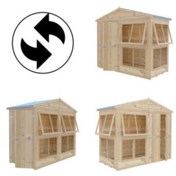 Shire Sun Hut Potting Shed With Opening Windows And Interchangable Panels 8Gx4 - thumbnail 5