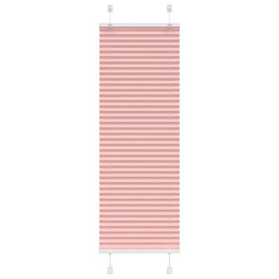 Berkfield Pleated Blind Pink 50X150 Cm Fabric Width 49.4 Cm Polyester - image 1