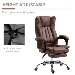 Vinsetto Executive Office Chair Computer Desk Chair For Home W/ Footrest, Brown - thumbnail 4