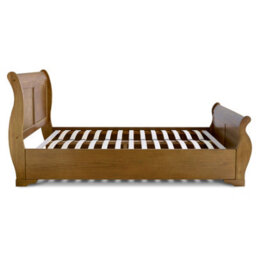 Toulon Wooden Sleigh Bed - Oak Finish - Super King Size 6Ft Bed Frame Only - thumbnail 5