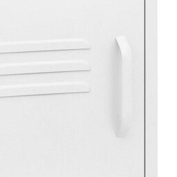 Berkfield Nightstand White 35X35X51 Cm Steel - thumbnail 8