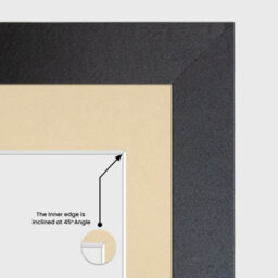 AK Frames 20X16 Matte Black Modern Multi Photo Frame With Ivory Mount - Holds 9 Apertures (2X) 7X5, (7X) 6X4 Photos - thumbnail 7