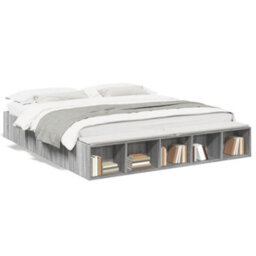Berkfield Bed Frame Without Mattress Grey Sonoma 200X200 Cm - thumbnail 2