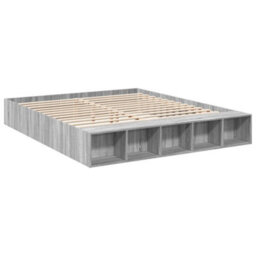Berkfield Bed Frame Without Mattress Grey Sonoma 200X200 Cm - thumbnail 3