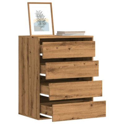 Berkfield Corner Chest Of Drawers Artisian Oak 60X41X76 Cm Engineered Wood - image 1