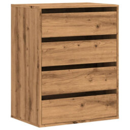 Berkfield Corner Chest Of Drawers Artisian Oak 60X41X76 Cm Engineered Wood - thumbnail 2