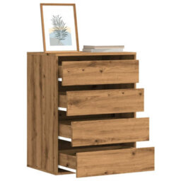 Berkfield Corner Chest Of Drawers Artisian Oak 60X41X76 Cm Engineered Wood - thumbnail 1