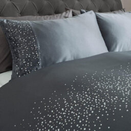 Smart Living Luxury Hotel Quality Diamonte Embellished Duvet Cover With Pillowcases - thumbnail 3