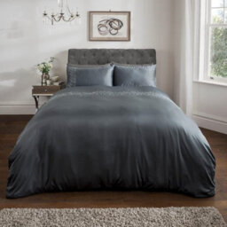 Smart Living Luxury Hotel Quality Diamonte Embellished Duvet Cover With Pillowcases - thumbnail 1