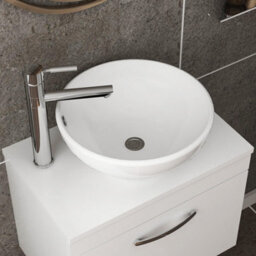 Royal Bathrooms 500mm Floor Standing Vanity Unit 2 Door Gloss White & Countertop Basin - Breeze - thumbnail 5