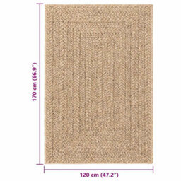 Vidaxl Rug Zizur 120X170 Cm Jute Look Indoor And Outdoor - thumbnail 3