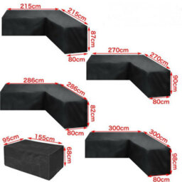 This V-Shaped Corner Sofa Cover, Made From 210D Black Oxford Fabric, Is Ideal For Patios And Outdoor Spaces. - thumbnail 6