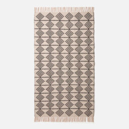 Homescapes Adana Handwoven Monochrome Cotton Textured Rug, 90 X 150 Cm - thumbnail 2