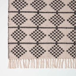 Homescapes Adana Handwoven Monochrome Cotton Textured Rug, 90 X 150 Cm - thumbnail 3