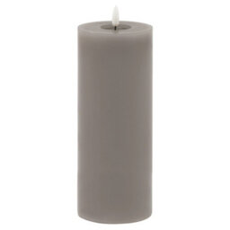Luxe  Collection  Melt  Effect  3.5X9  Grey  Led  Wax  Candle