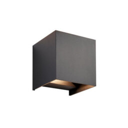 Luminosa Lighting Luminosa Glover Cct Led Outdoor Up Down Wall Lamp Matt Black Paint & Clear Glass 3000/4000/6000K Ip44