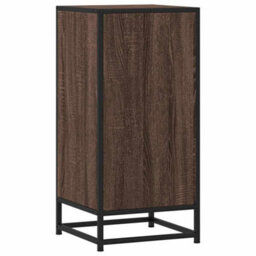 Berkfield Sideboard Brown Oak 35.5X35X76 Cm Engineered Wood And Metal - thumbnail 7