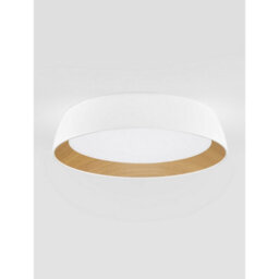 Luminosa Lighting Luminosa Sigi 45Cm Flush Ceiling Light Sandy White, Wood Triac Dimmable Led 40W 3081Lm 3000K - thumbnail 3