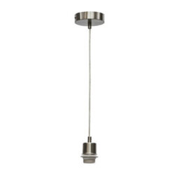 First Choice Lighting Carss - Satin Nickel Ceiling Pendant Flex Suspension Kit For Shades - thumbnail 1