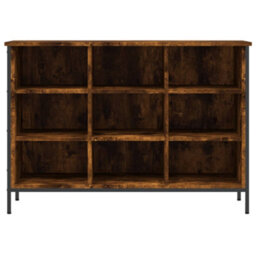 Berkfield Shoe Cabinet Smoked Oak 100X35X70 Cm Engineered Wood - thumbnail 4