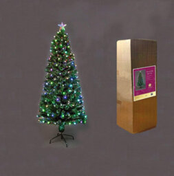 Shatchi 4Ft/120Cm Berries Balls Fibre Optic Christmas Tree Led Pre-Lit - thumbnail 3