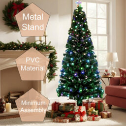 Shatchi 4Ft/120Cm Berries Balls Fibre Optic Christmas Tree Led Pre-Lit - thumbnail 7